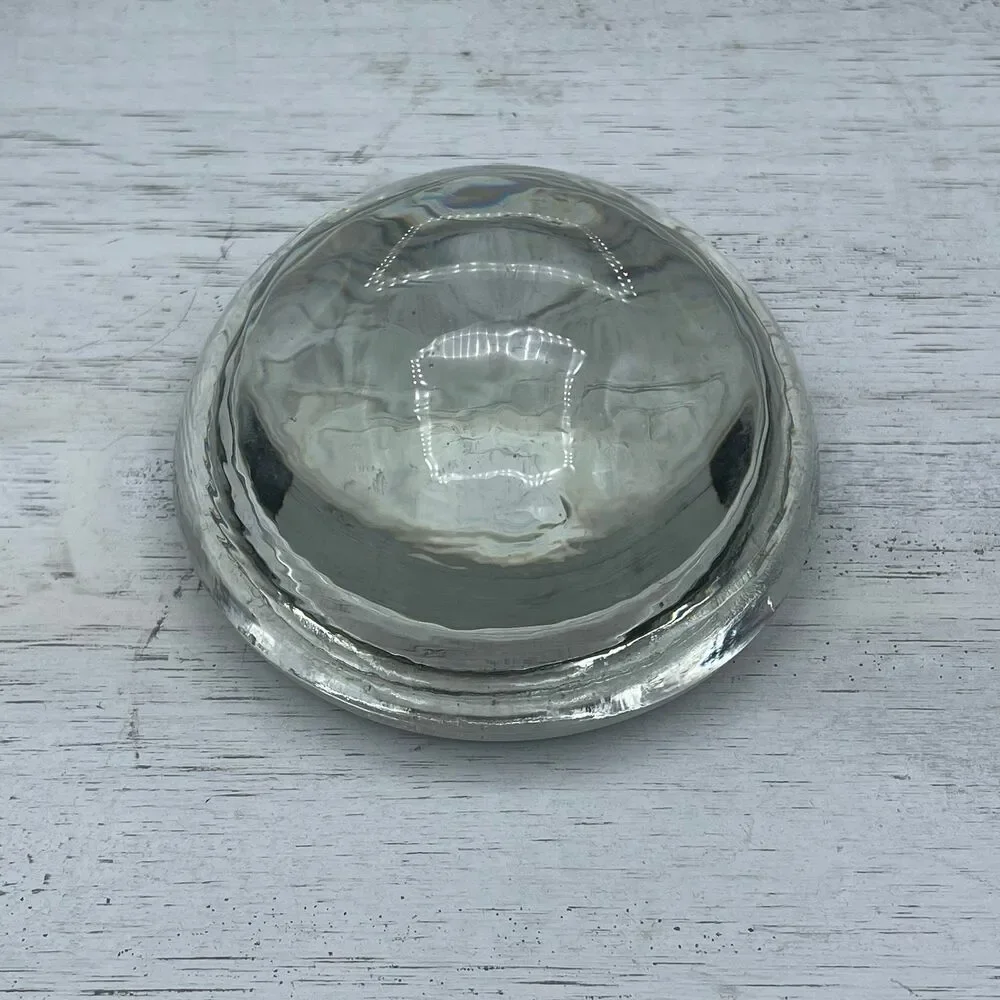 Vintage Clear Glass Round Dome Magnifying Glass Paperweight Desk Hemisphere 3